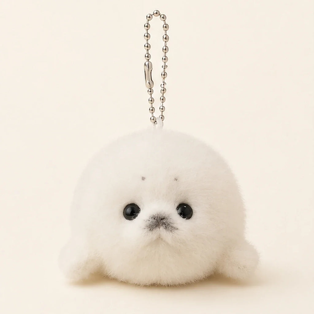 Peluche phoque porte-clé blanche - photo principale
