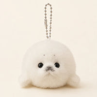 Peluche phoque porte-clé blanche - photo principale