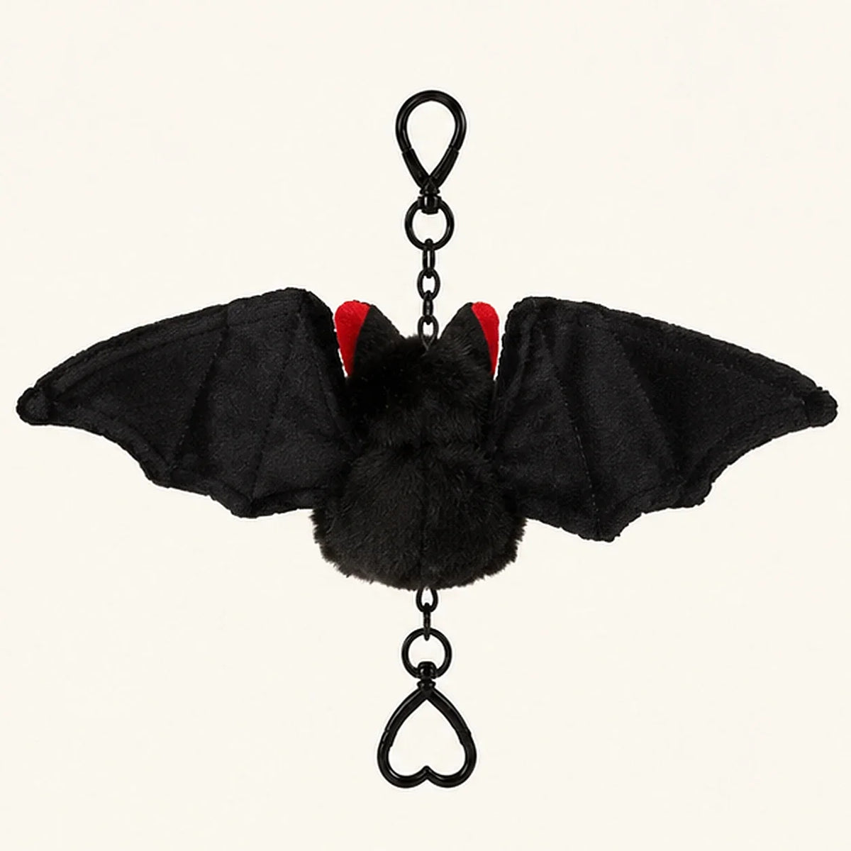 Peluche chauve-souris gothique porte-clé - autre angle