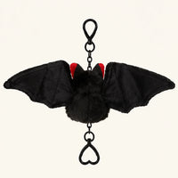 Peluche chauve-souris gothique porte-clé - autre angle