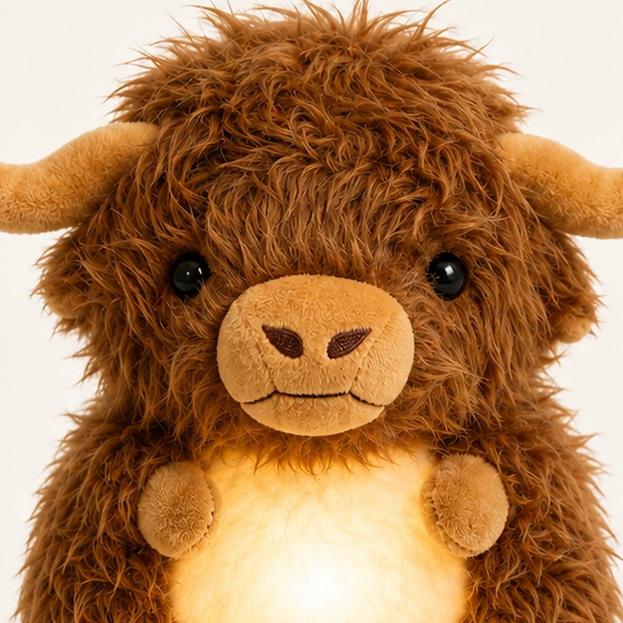 Peluche vache Highland veilleuse - détail