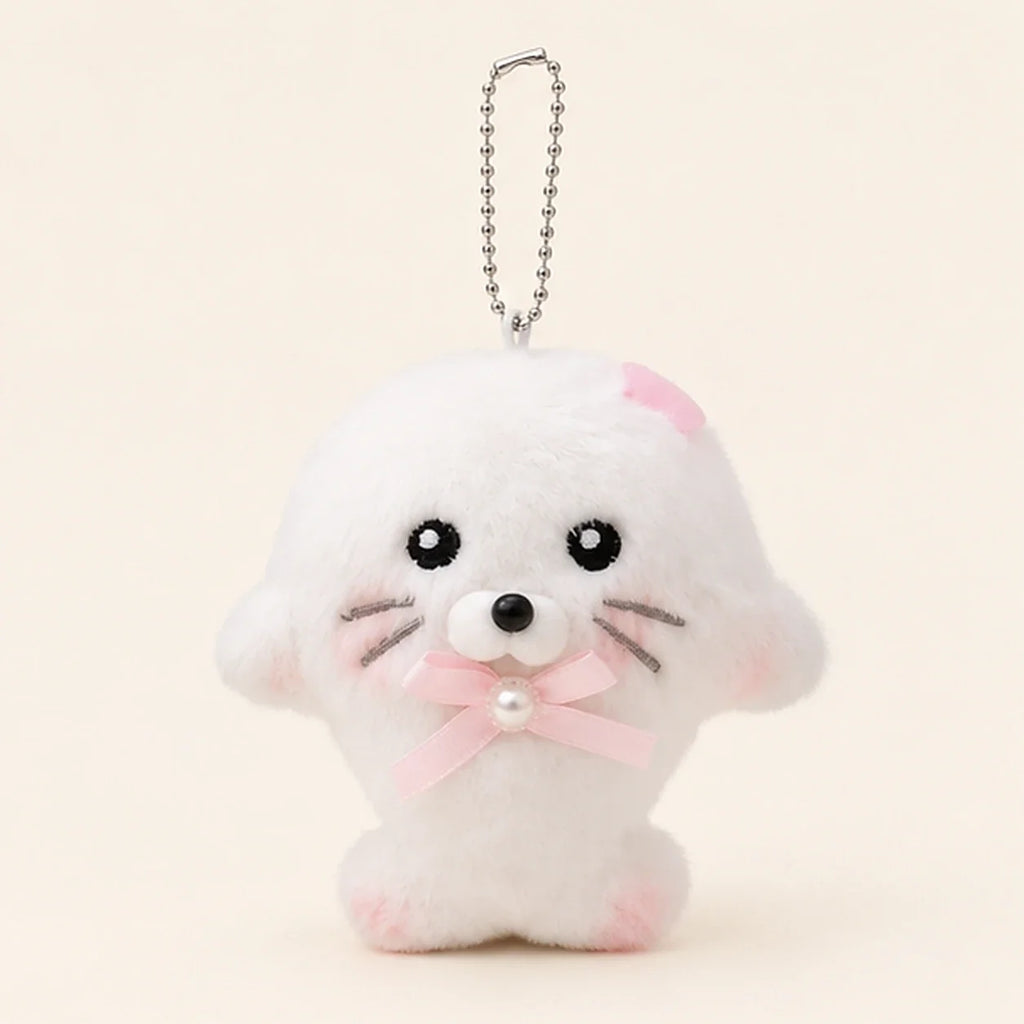 Peluche phoque porte-clé avec nœud - photo principale
