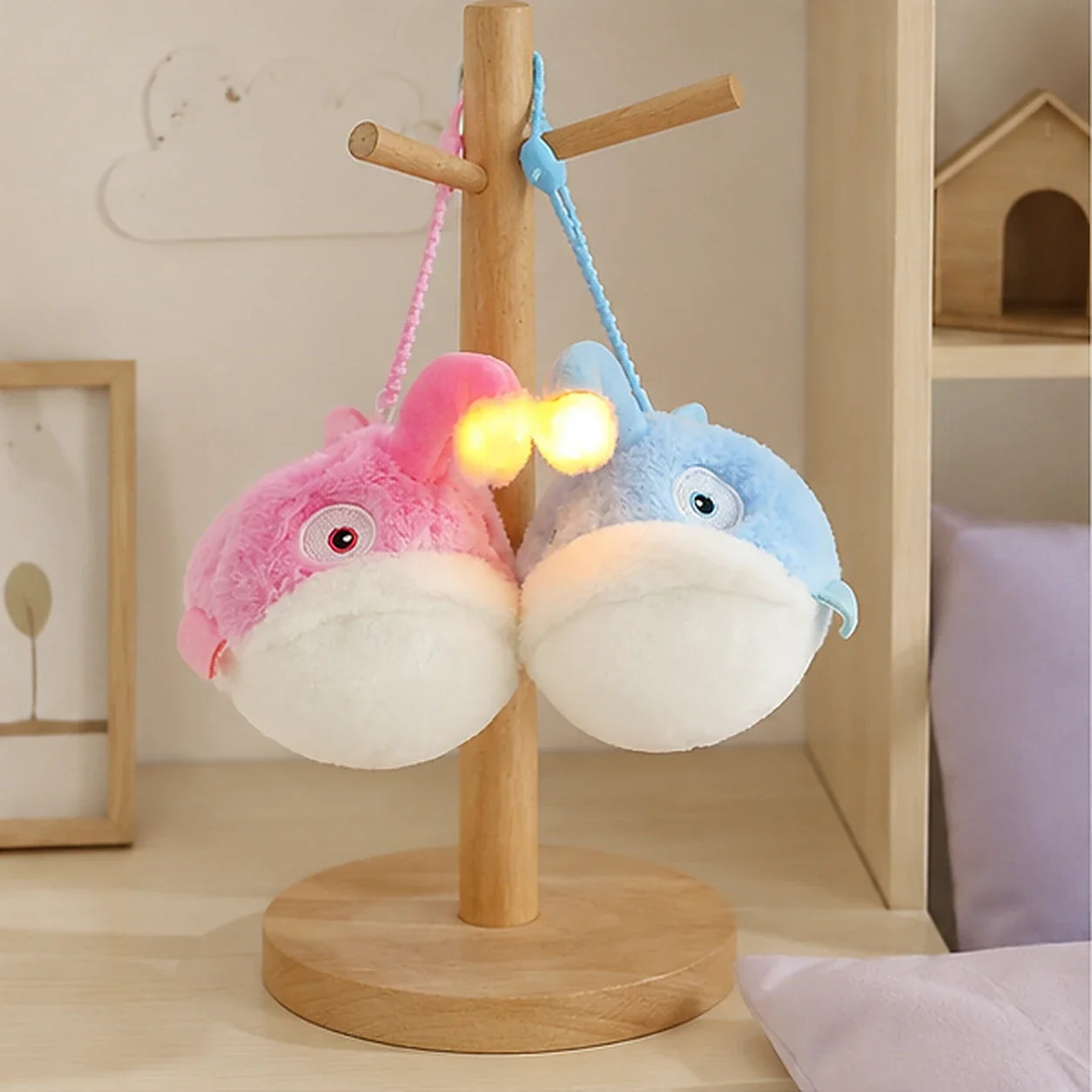 Peluche poisson lumineuse - mise en situation