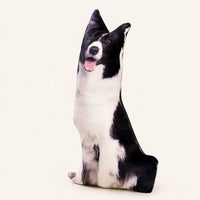 Coussin peluche chien Border Collie — autre angle