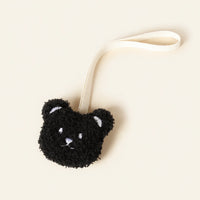 Attache-tétine doudou ours noir — autre angle