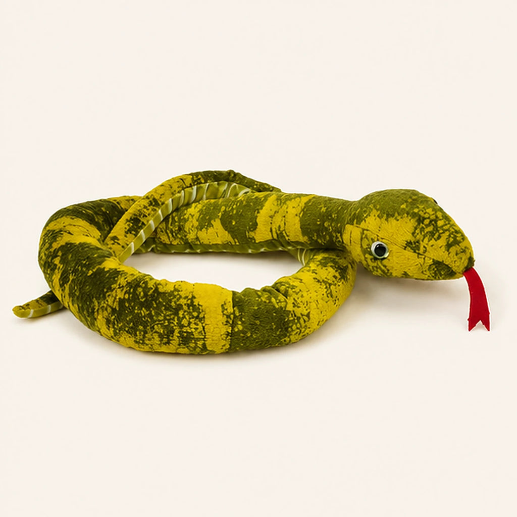 Serpent en peluche vert foncé 120 cm — vue principale
