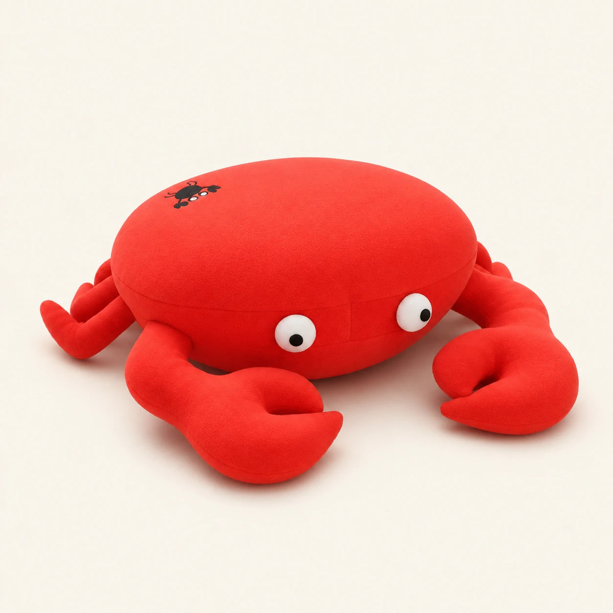 Coussin peluche crabe rouge