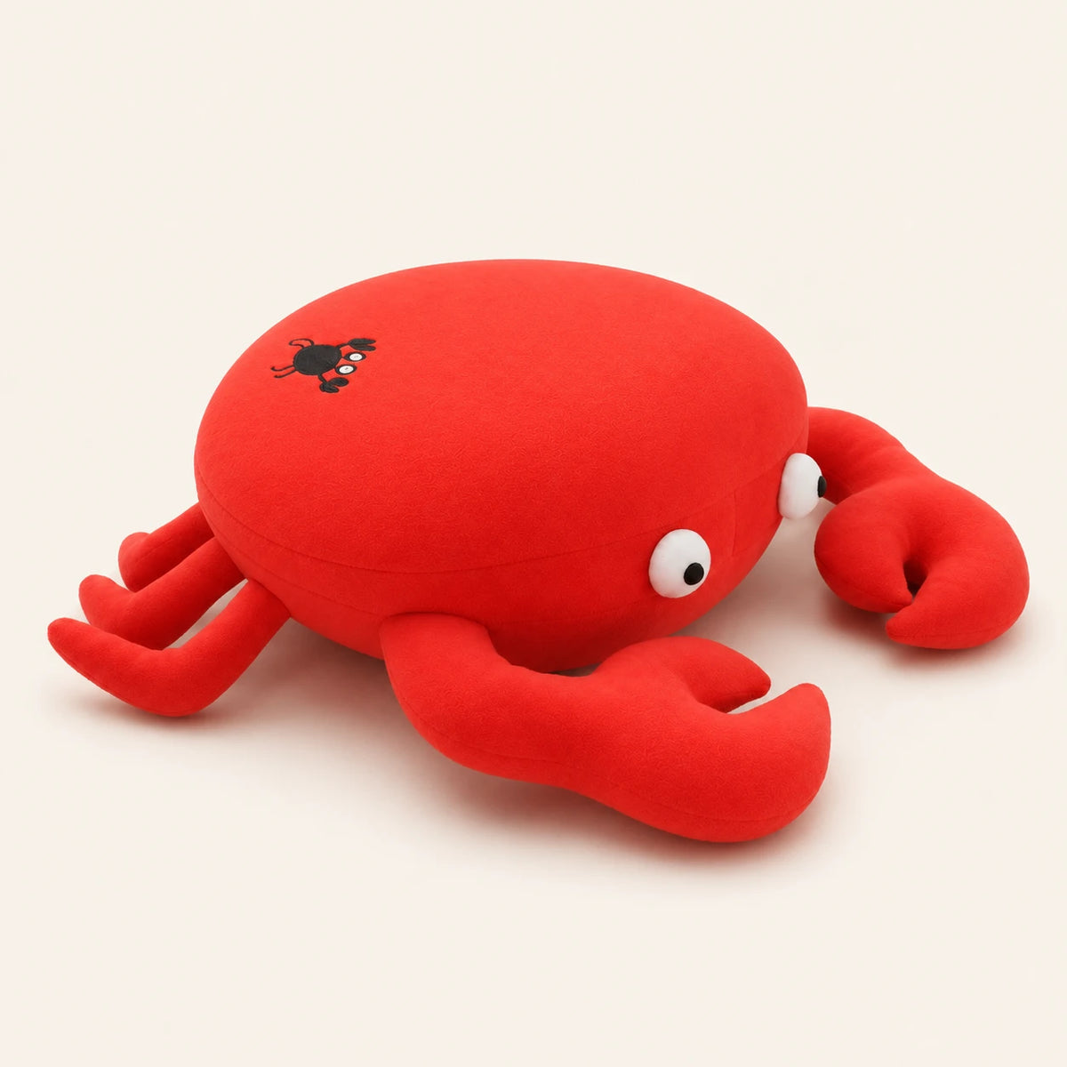 Coussin peluche crabe rouge - autre angle