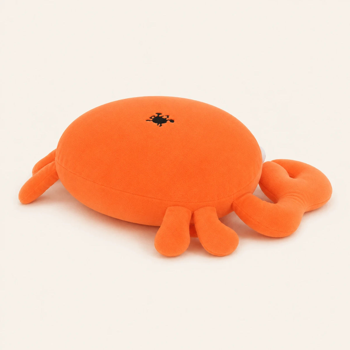 Coussin peluche crabe orange - autre angle