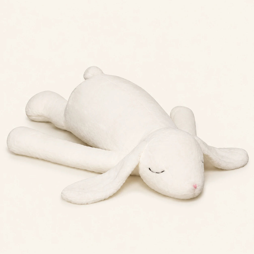 Peluche lapin géant blanc, vue principale sur fond ivoire