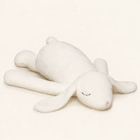 Peluche lapin géant blanc, vue principale sur fond ivoire