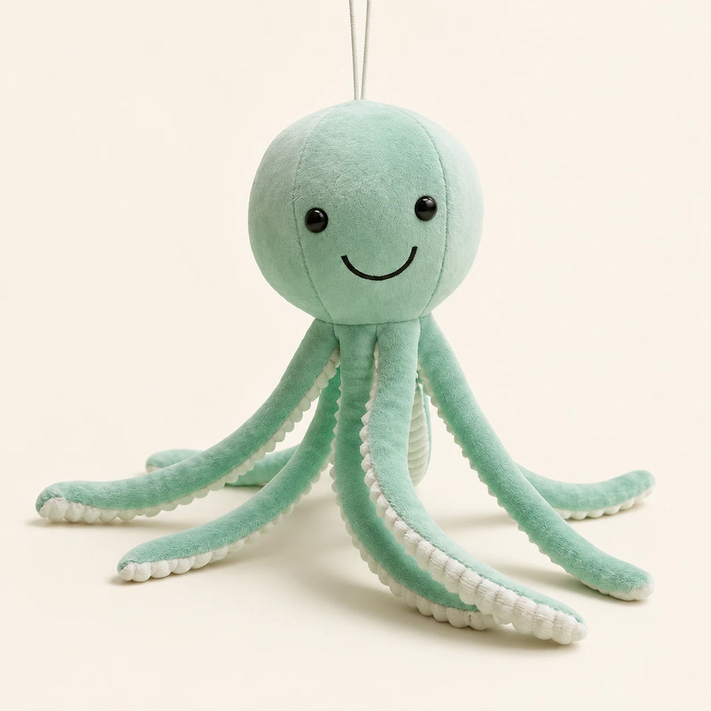 Peluche poulpe colorée pattes longues - autre angle
