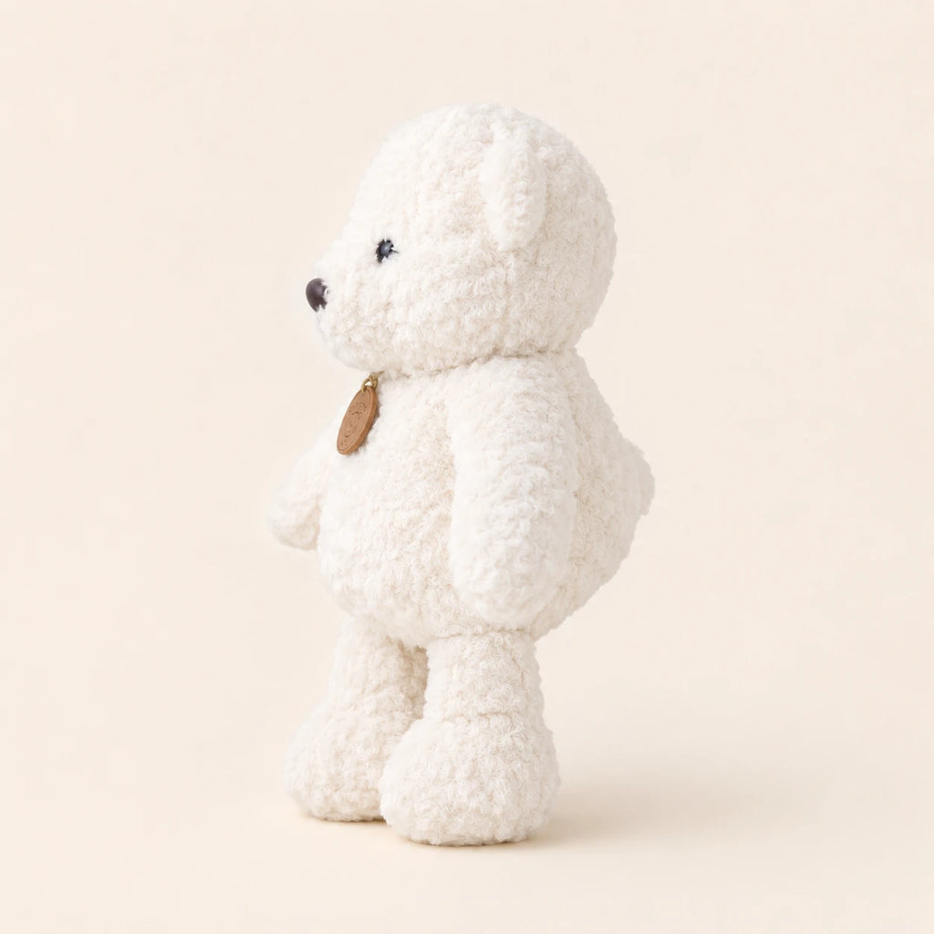 Peluche ours blanc longues pattes 35 cm, vue de trois-quarts