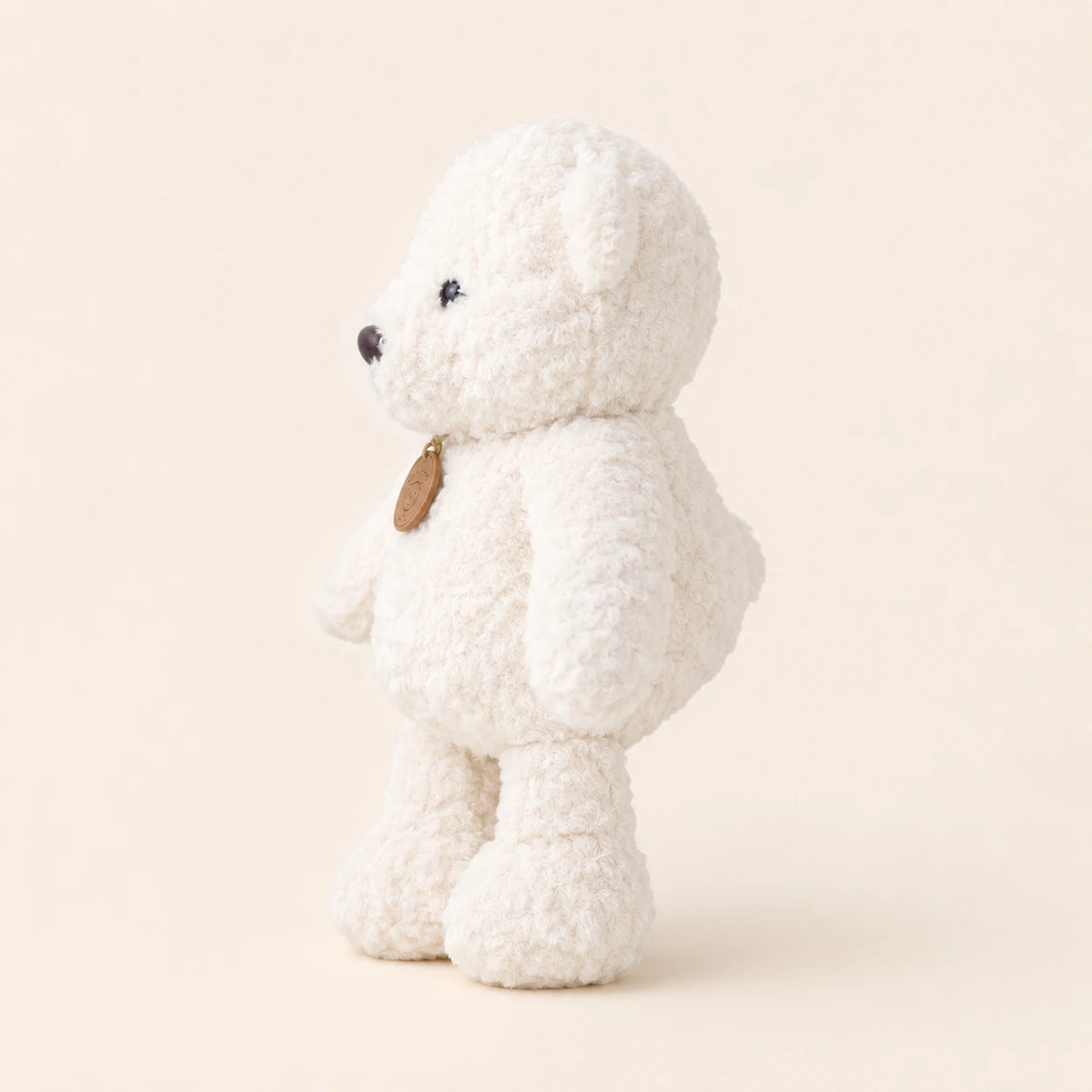Peluche ours blanc longues pattes 35 cm, vue de trois-quarts