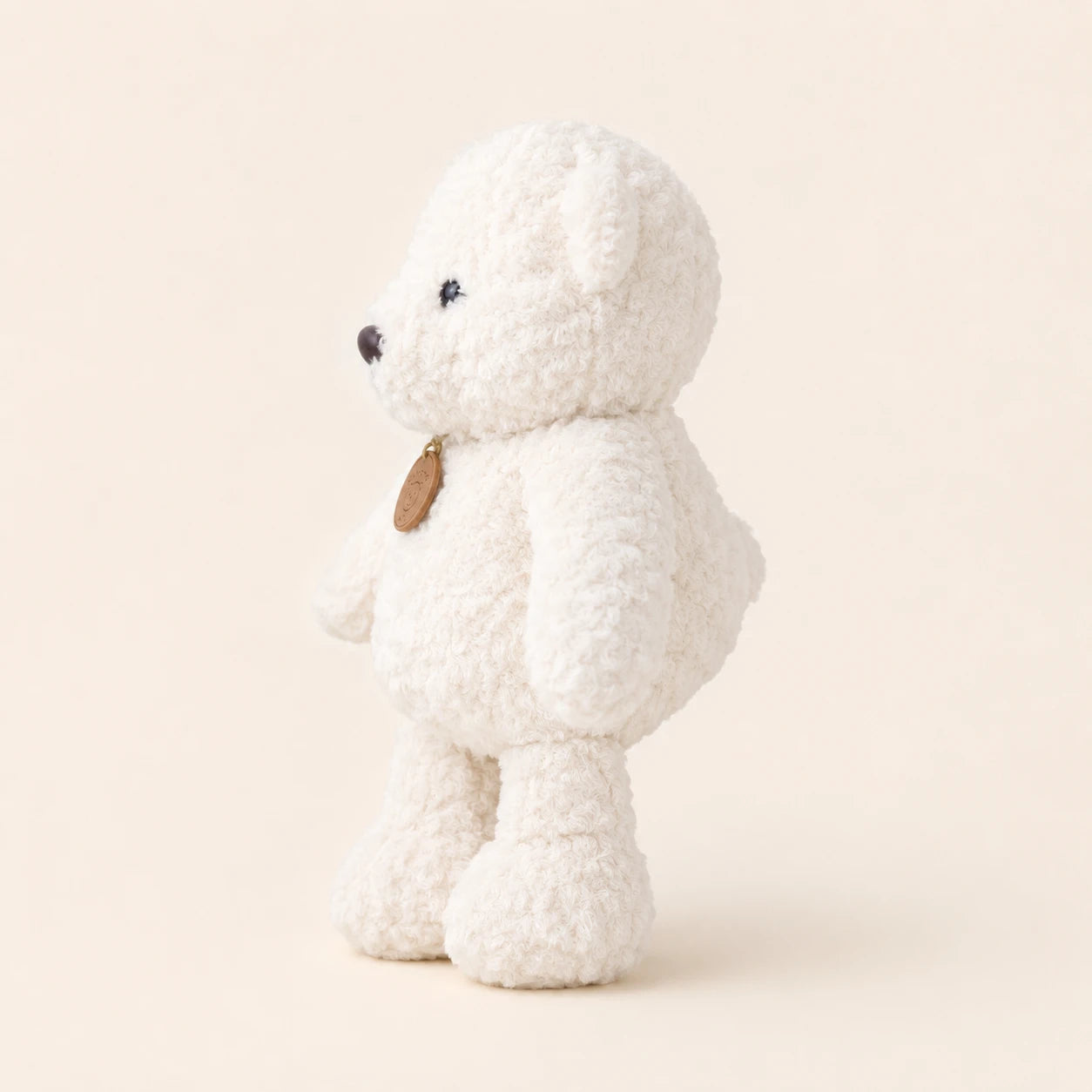 Peluche ours blanc longues pattes 35 cm, vue de trois-quarts