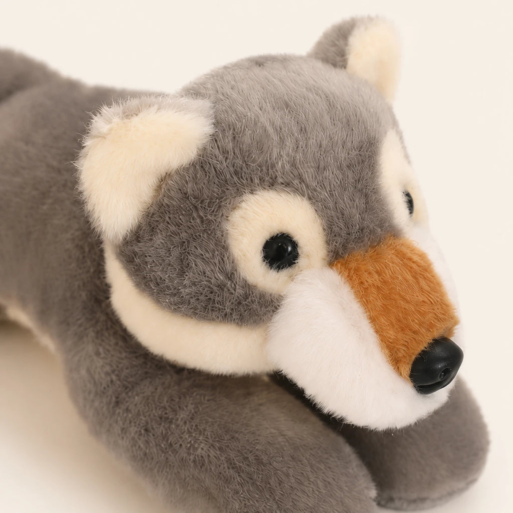 Peluche loup Royaume Peluche - détail visage