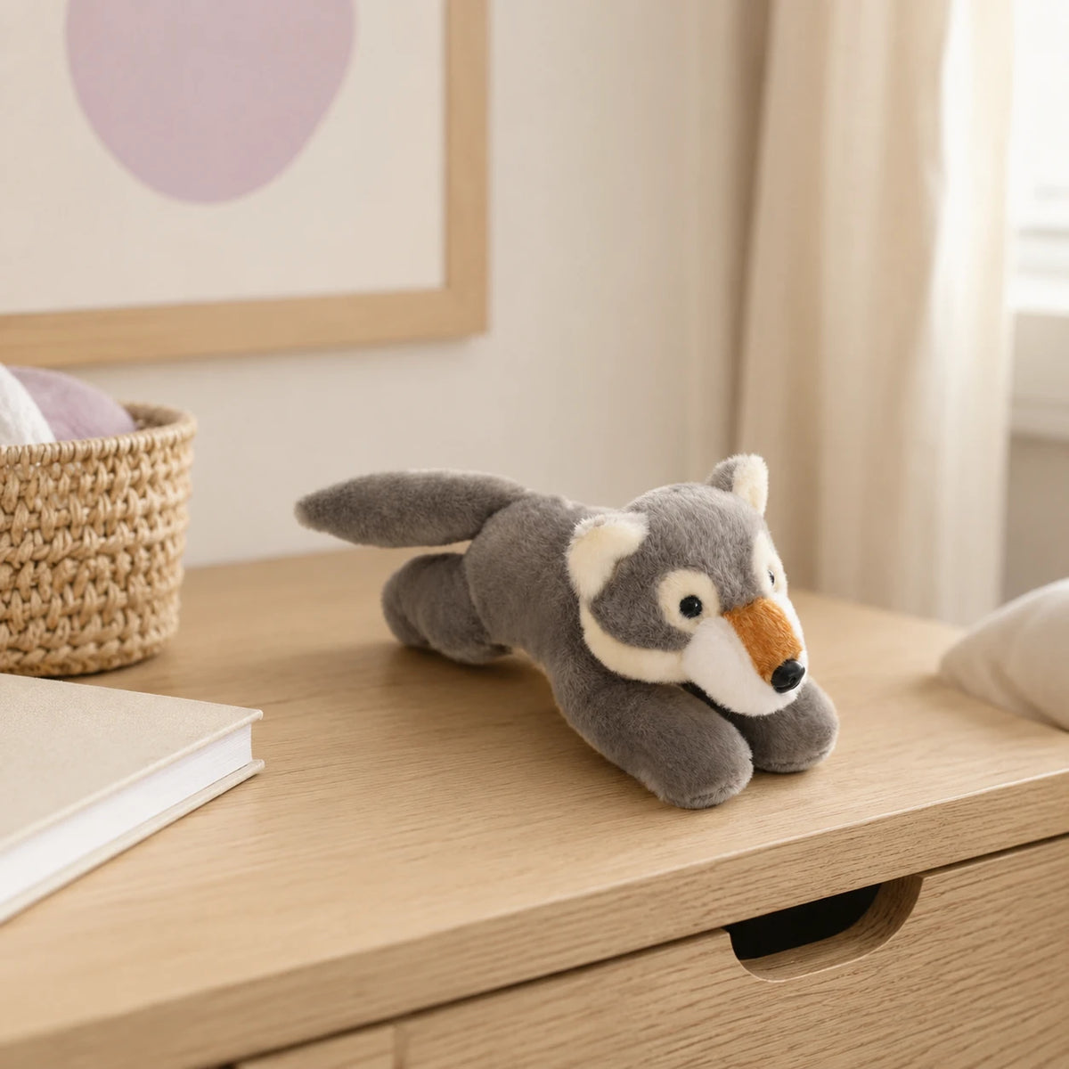 Peluche loup Royaume Peluche - mise en situation