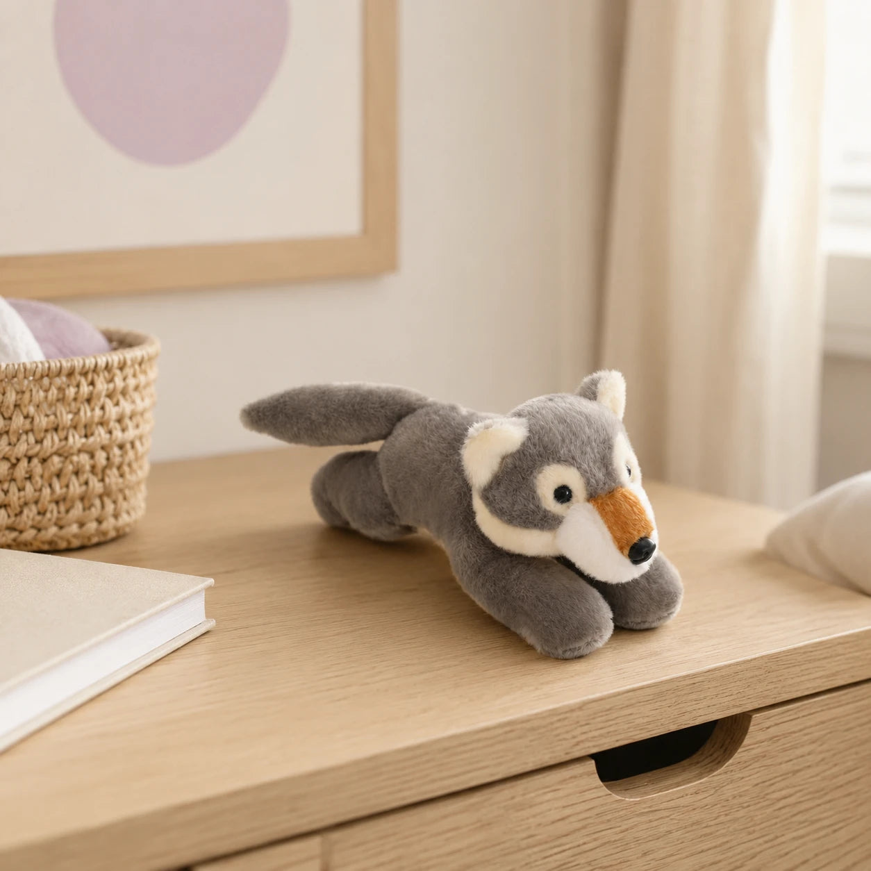 Peluche loup Royaume Peluche - mise en situation