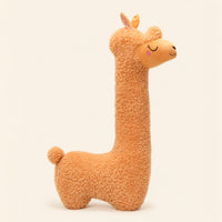 Grande peluche alpaga beige, vue principale sur fond ivoire