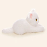 Peluche chat réaliste yeux vairons - autre angle