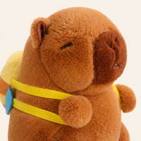 Gros plan sur le visage de la peluche capybara