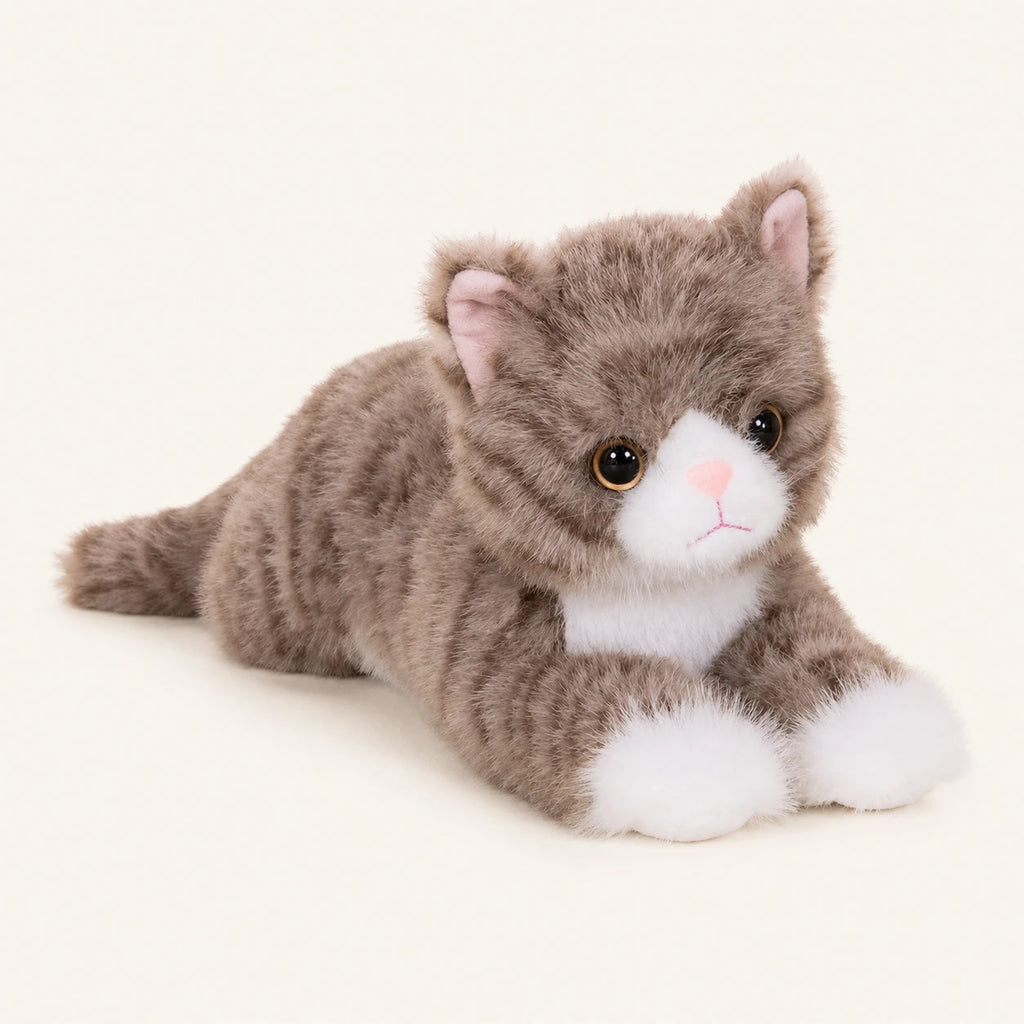 Peluche chat réaliste tigré - vue principale