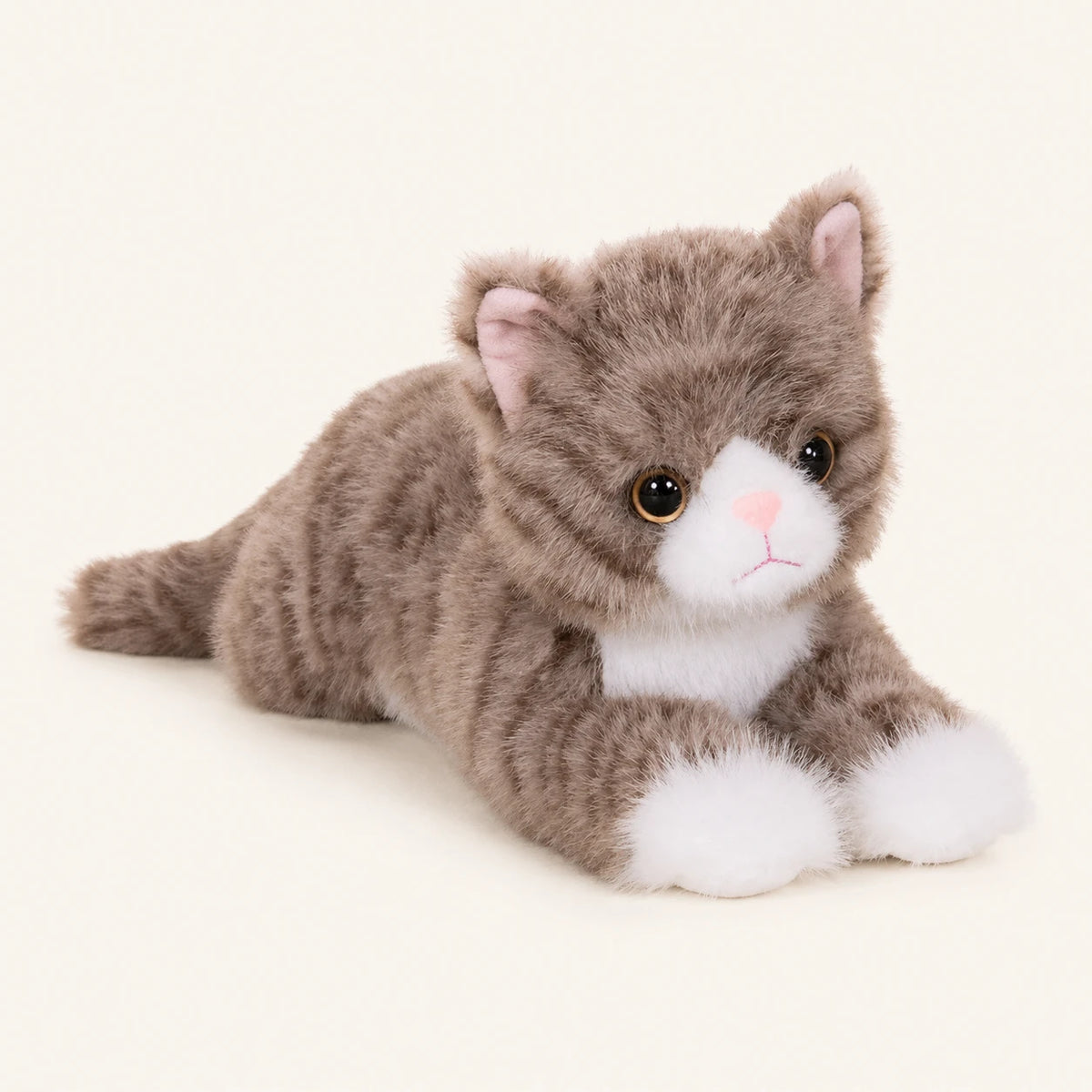 Peluche chat réaliste tigré - vue principale