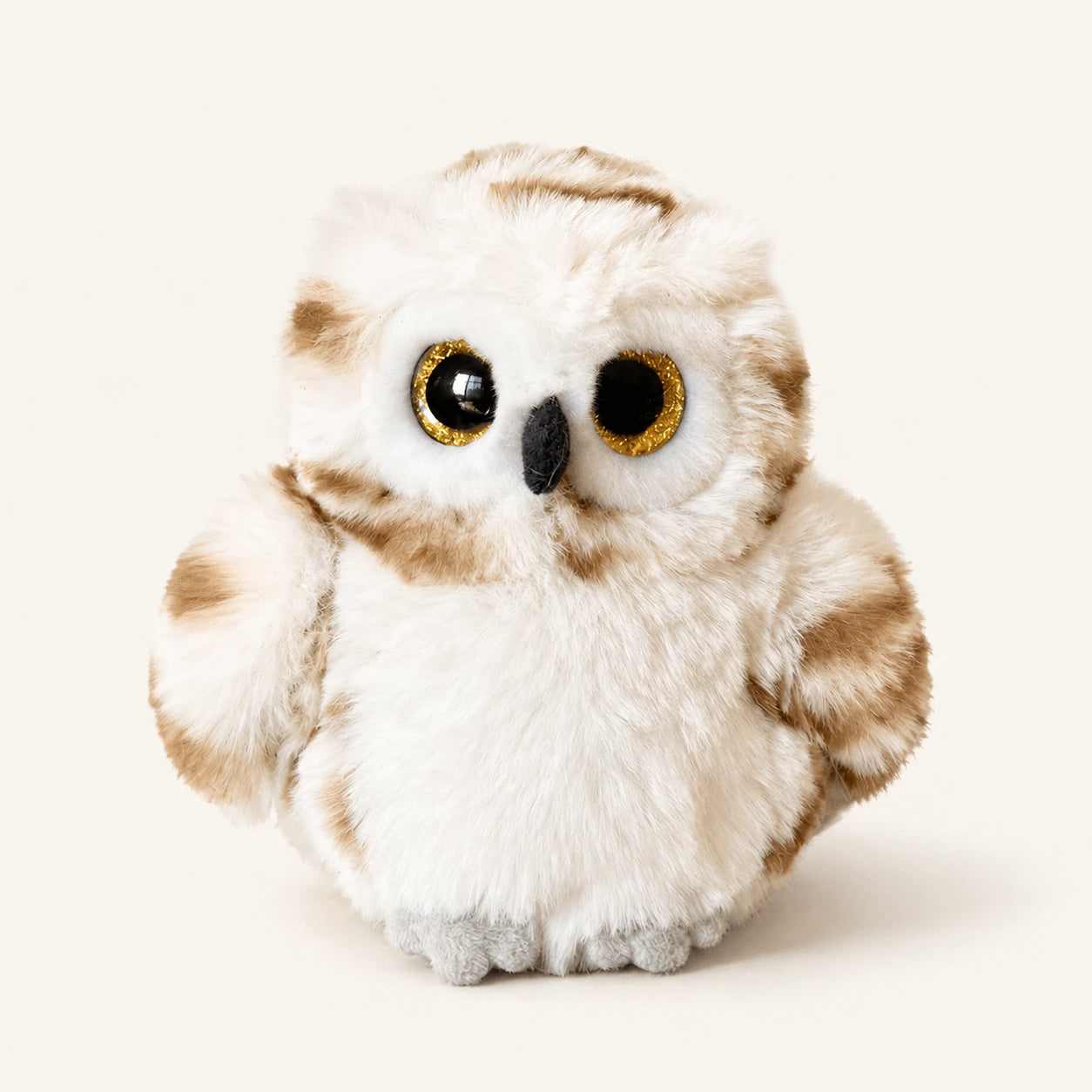 Peluche chouette hibou a epaule aimantee, vue principale sur fond ivoire
