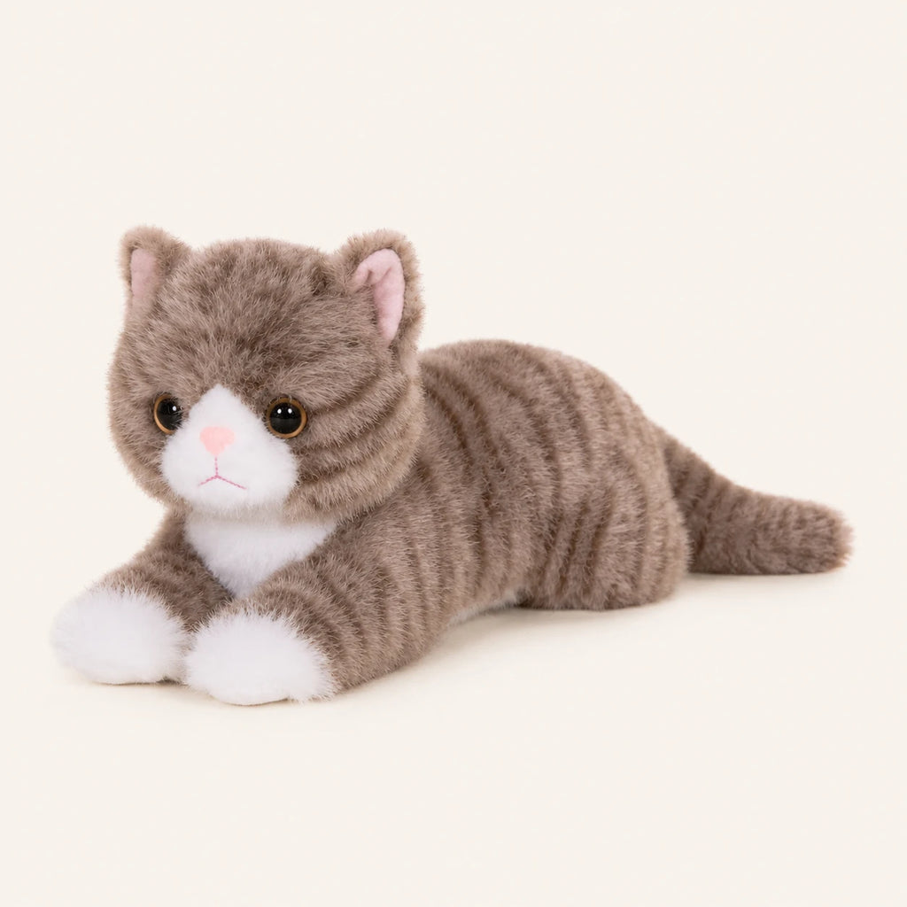Peluche chat réaliste tigré - autre angle