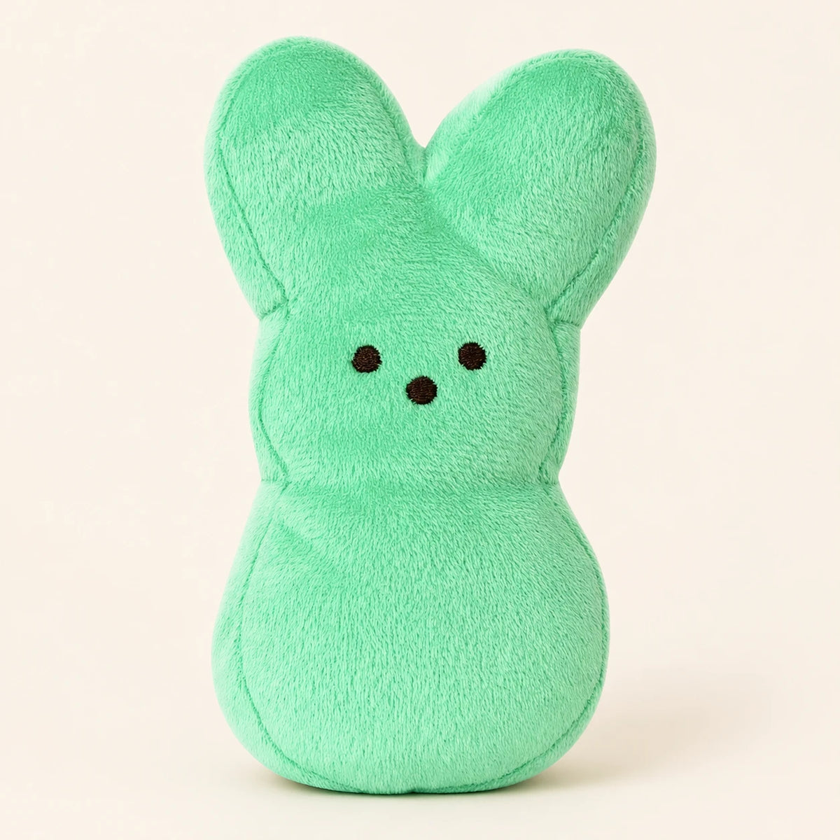 Peluche lapin peeps vert, vue principale sur fond ivoire