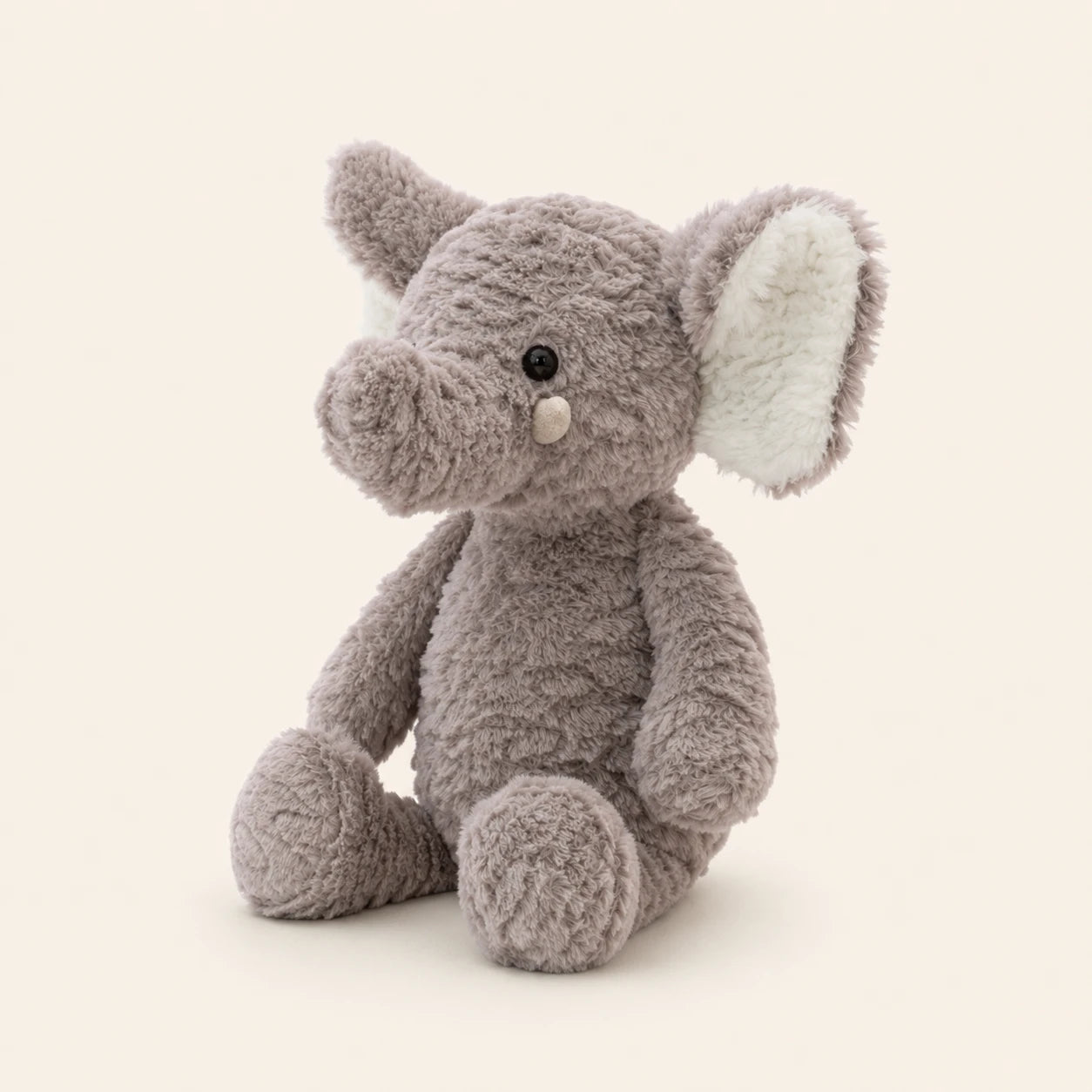Peluche éléphant longues pattes 37 cm, vue de trois-quarts