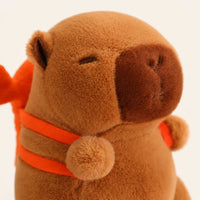 Gros plan sur le visage de la peluche capybara