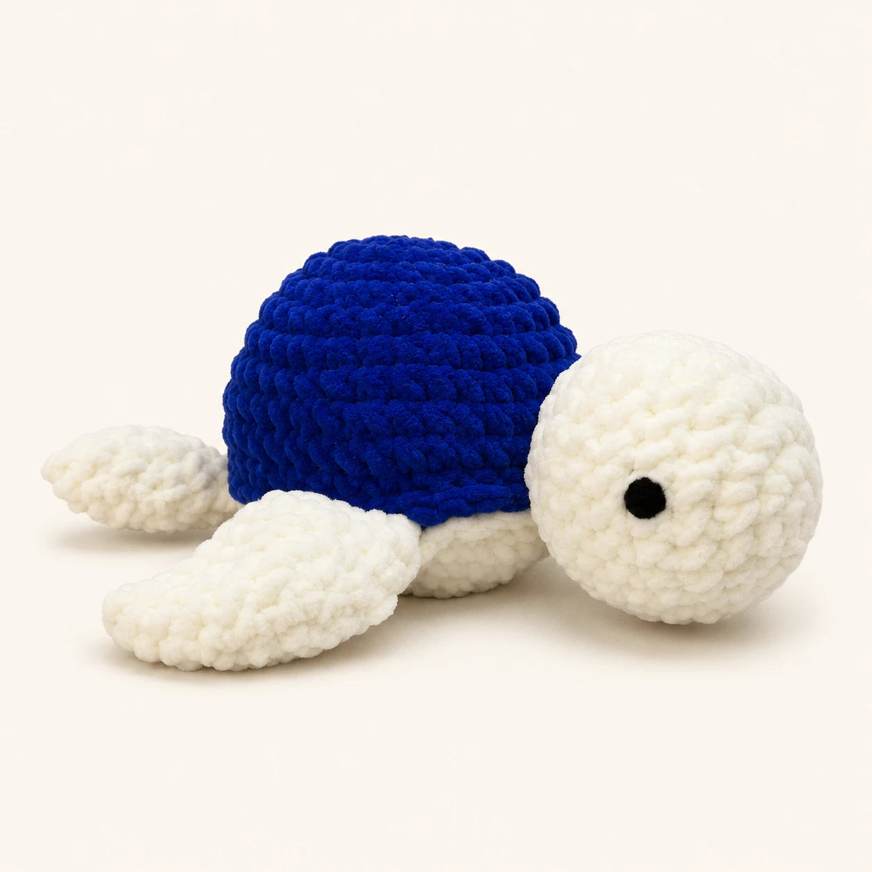 Tortue de mer au crochet, vue principale sur fond ivoire