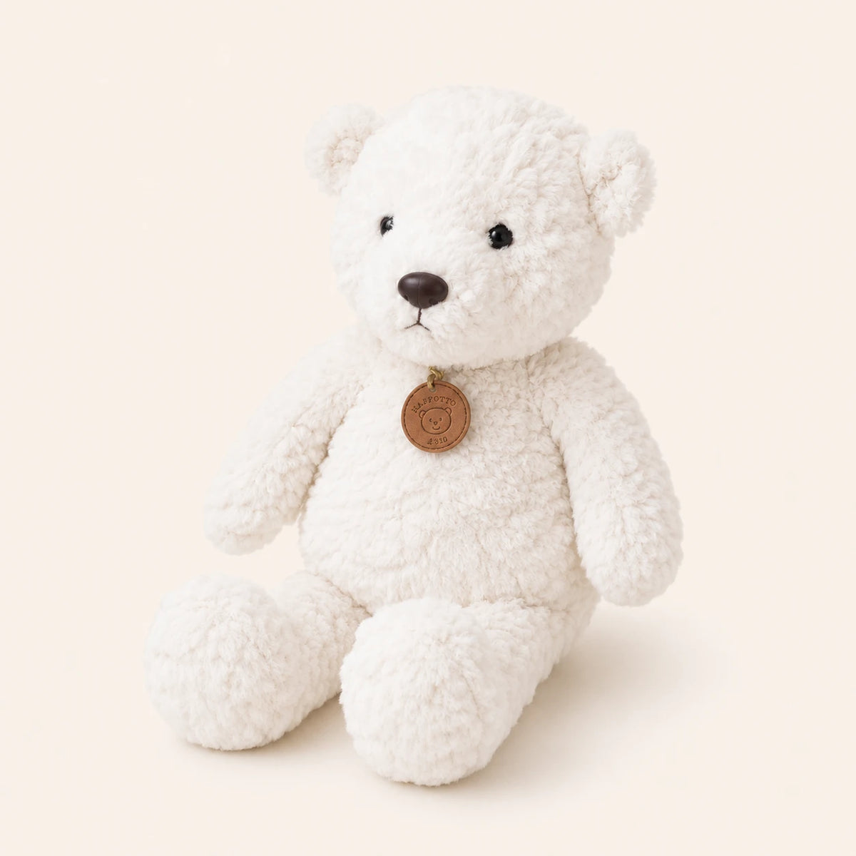 Peluche ours blanc longues pattes 50 cm, vue de trois-quarts