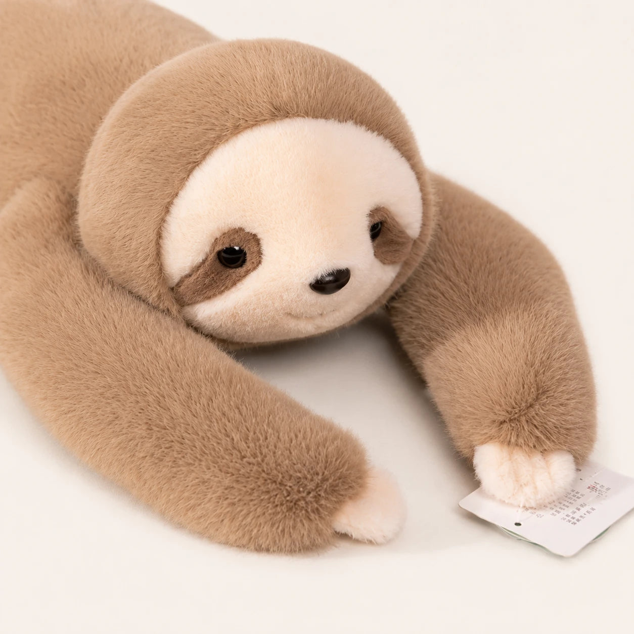 Gros plan sur le visage de la peluche paresseux