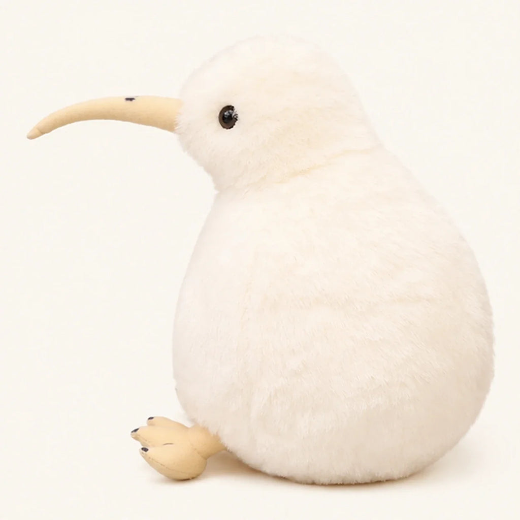 Peluche kiwi blanc 20 cm - autre angle