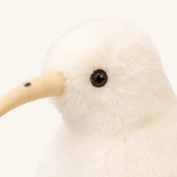 Peluche kiwi blanc 20 cm - détail texture