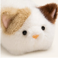 Peluche chat allongé 16 cm - détail texture