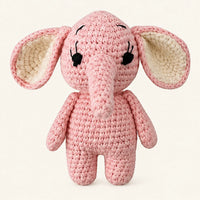 Peluche éléphant crochet rose - photo principale