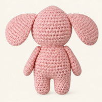 Peluche éléphant crochet rose - autre angle