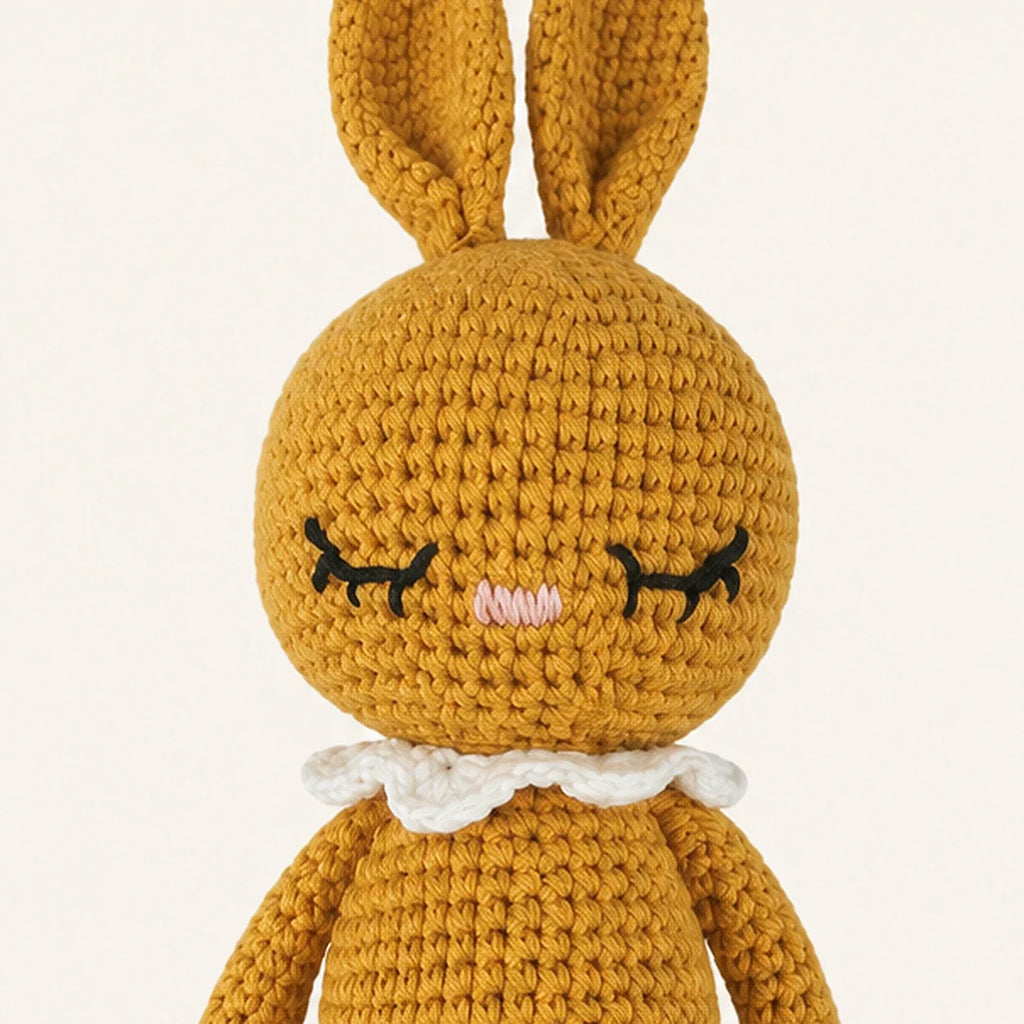 Peluche lapin crochet G666 32 cm - détail texture
