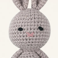 Peluche lapin crochet F2 19 cm - détail texture