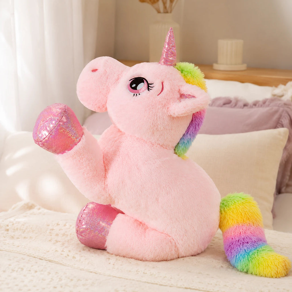 Peluche Licorne Rose