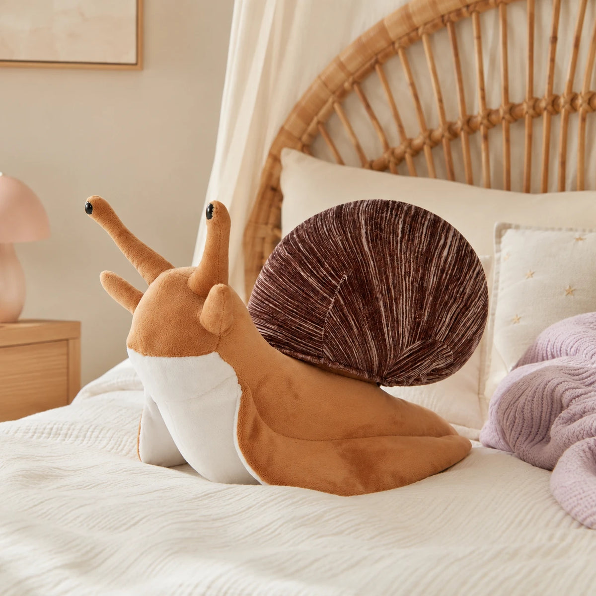 Peluche Escargot Marron Coquille Réaliste