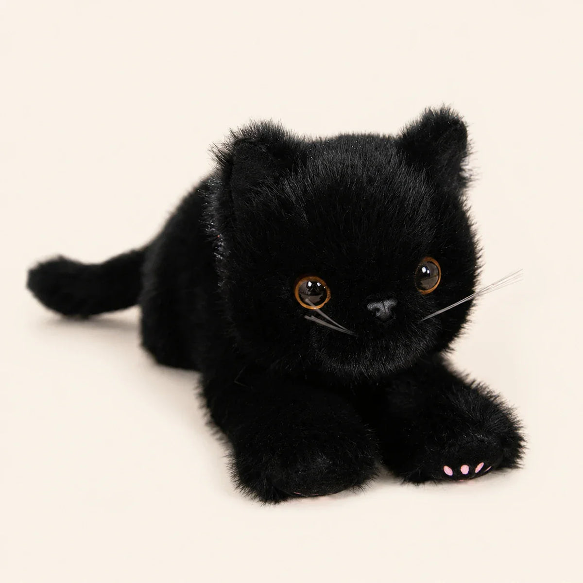 Peluche chat noir realiste - vue principale