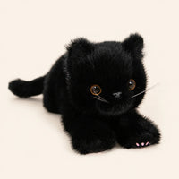 Peluche chat noir realiste - vue principale