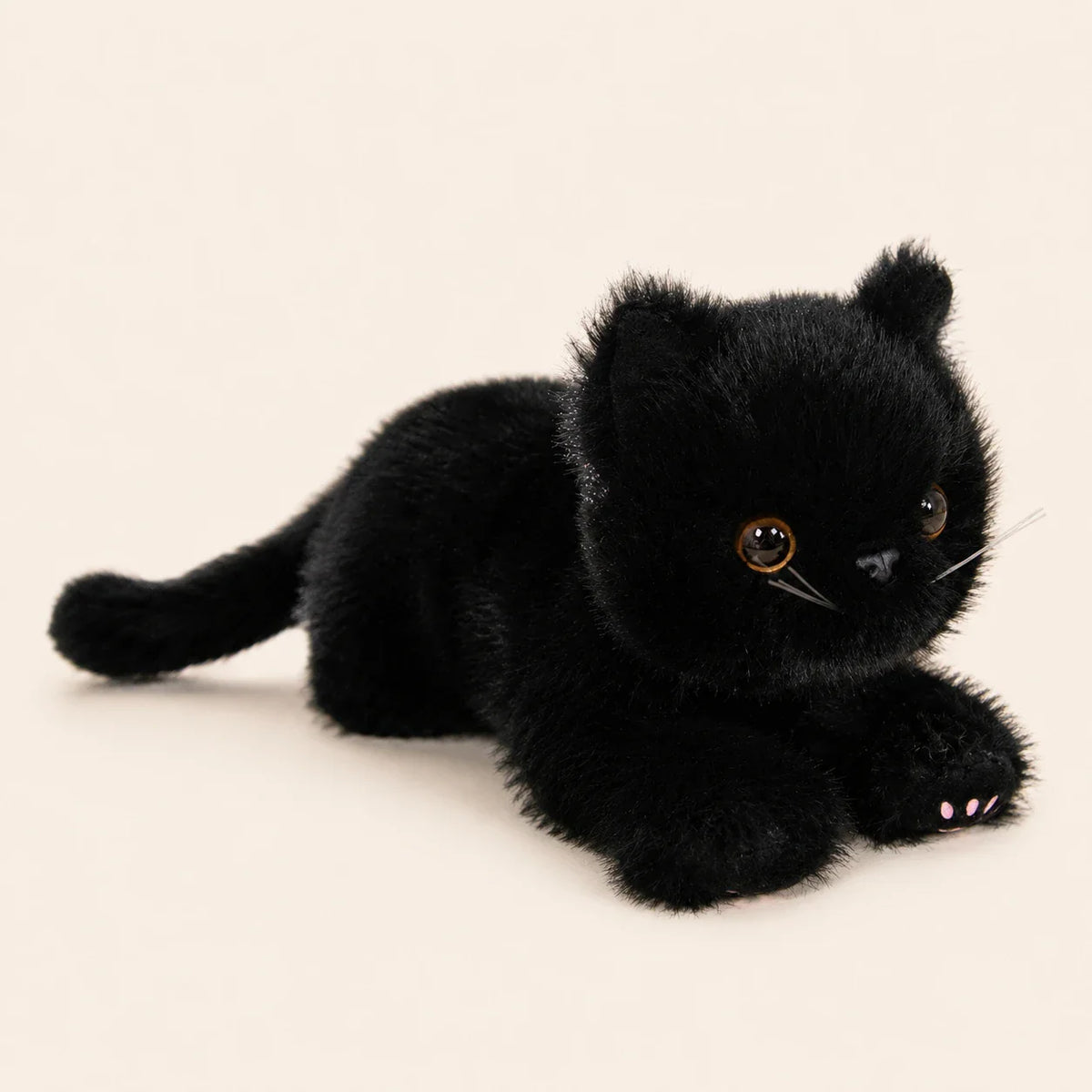 Peluche chat noir realiste - autre angle