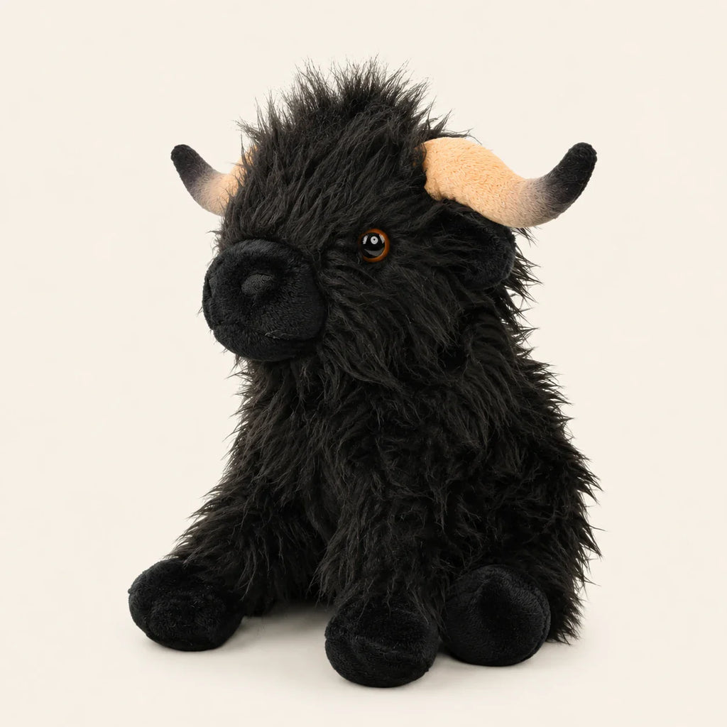 Peluche vache Highland noire - vue principale