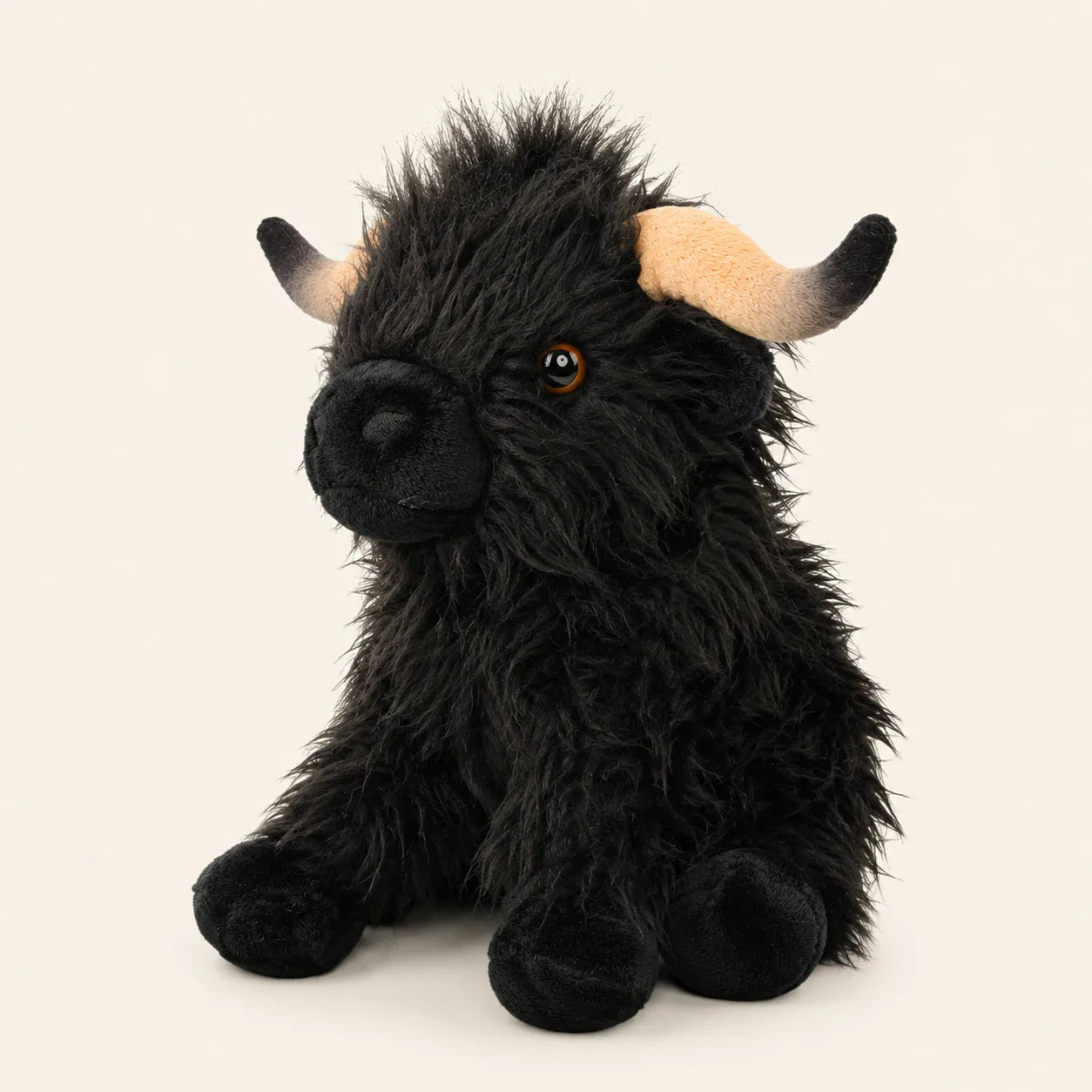 Peluche vache Highland noire - vue principale