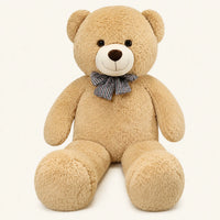 Grand ours en peluche marron clair 105 cm vue de face